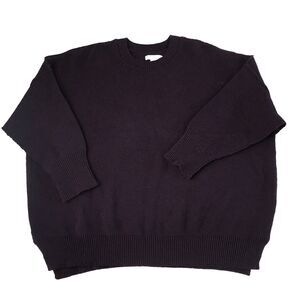 Natural Reflections Women’s Oversized Sweater Purple Reverse Stitching Size XL